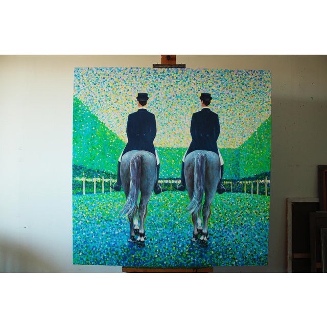 Artist Andrei Sitsko "Business Partners" Modern Original Painting For Sale - Image 6 of 10