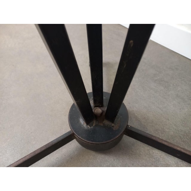 Metal Parisian Bistro Pedestal Table, 1950s For Sale - Image 7 of 17