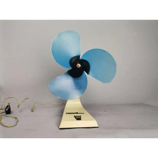 Mid-Century Modern Mid-Century Blue Plastic Table Fan, Soviet Union, 1969 For Sale - Image 3 of 13