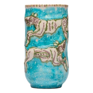 Guido Gambone Figural Vase With Animals, Italy, 1955 For Sale