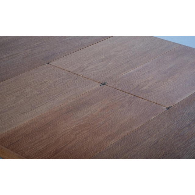 Round Oak Dining Table attributed to Svend Aage Madsen for K. Knudsen, Denmark, 1960s For Sale - Image 11 of 13