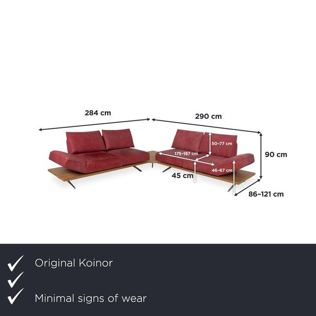 with the Phoenix by Koinor, you get a corner sofa with a clean, linear design. The freestanding seating elements rest on a...