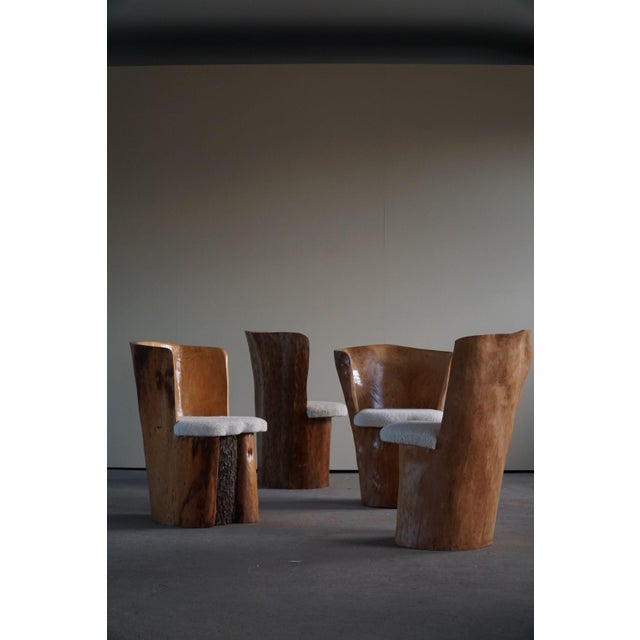 Scandinavian Modern Stump Dining Chairs, Sweden, 1980s, Set of 4 For Sale - Image 18 of 18