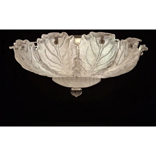 1960s Clear Graniglia Murano Flush Mount For Sale - Image 6 of 12