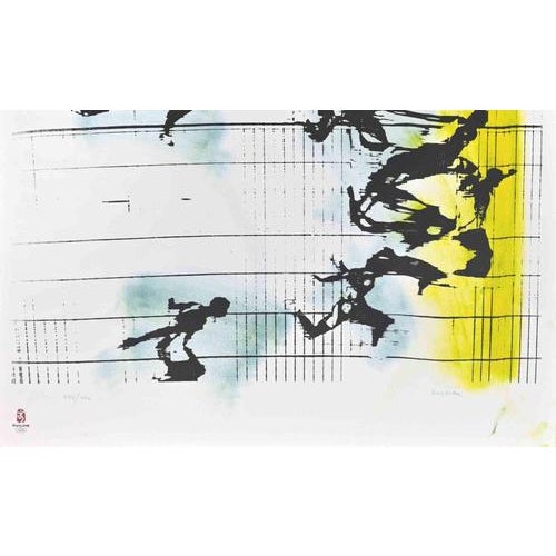Fotofinish is a lithograph realized by Sergio Barletta in 2008. It belongs to the Suite "Olympic Games Beijing 2008"...