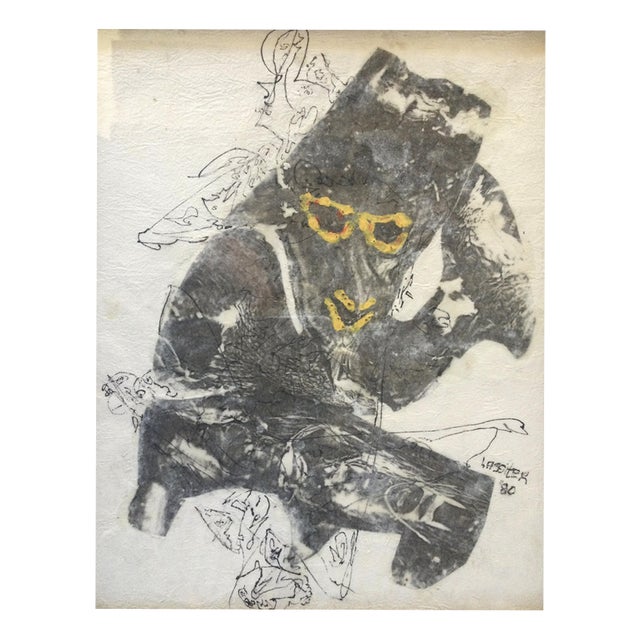 Charles-Keeling Lassiter, Portrait, 1980, Mixed Media For Sale