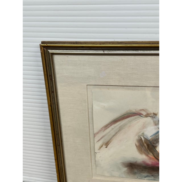 Nancy Willis Berlin Nude Signed Pastel/Oil on Paper, Circa 1985 For Sale In San Francisco - Image 6 of 11