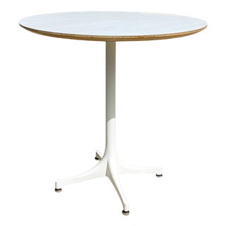 White Laminated Plywood & Aluminum Occasional Table by George Nelson for Vitra, 1970s For Sale
