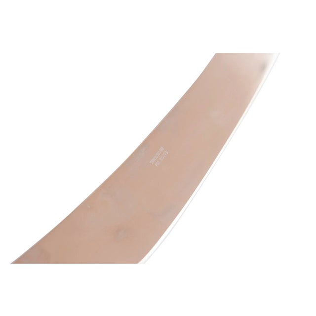 Contemporary Italian Modernist Stainless Steel Carving Knife & Fork Set For Sale - Image 3 of 6