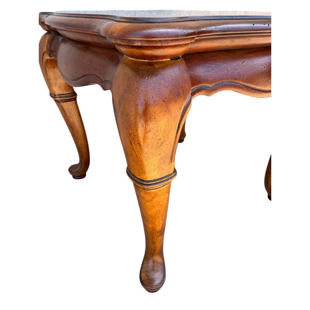 Thomasville 1990s Thomasville Fine Burl End Side Table Parque Top Jacobean Style British Gentry For Sale - Image 4 of 14