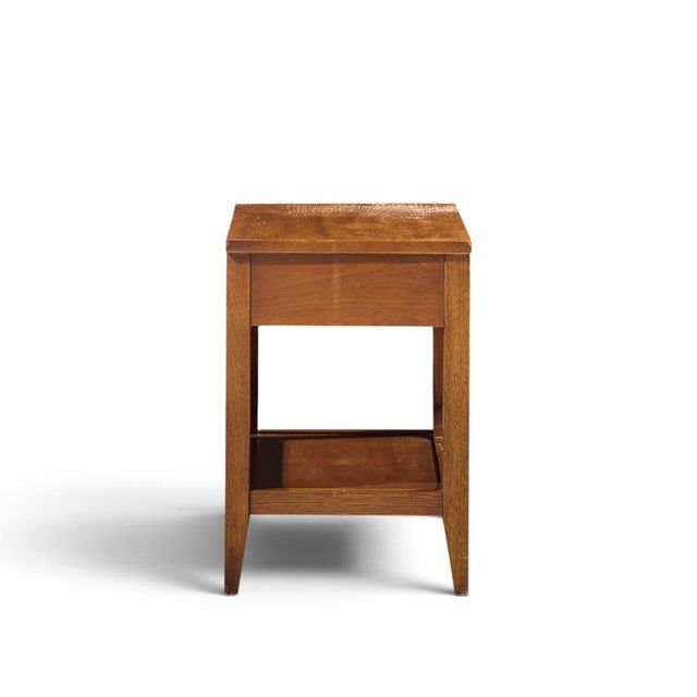 Broyhill Brasilia Broyhill Brasilia Mid Century Walnut and Brass Nightstand For Sale - Image 4 of 7