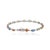 Ink Blue 4.38ct Rainbow Multi Sapphire & Diamond Tennis Bracelet in 14k White Gold 6.5 Inch For Sale - Image 8 of 13