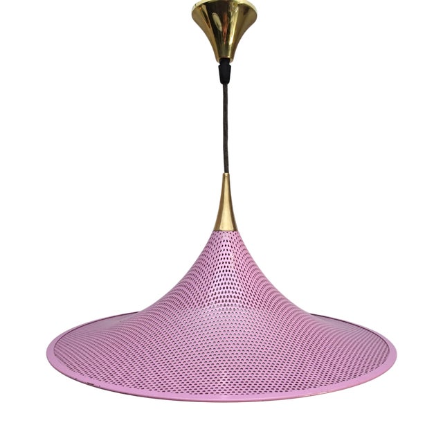 Perforated Metal Hat Lamp attributed to Pilastro, 1950s For Sale