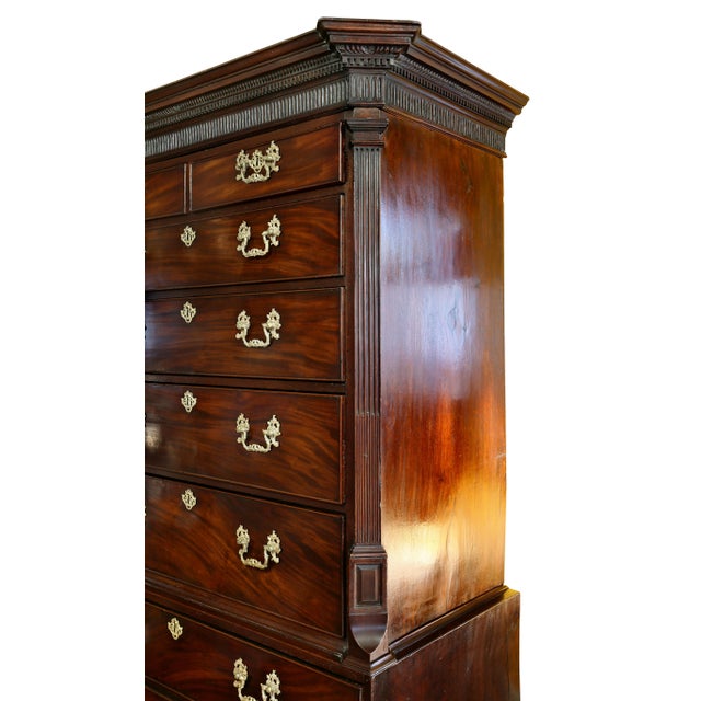 George III Mahogany Chest on Chest For Sale In Boston - Image 6 of 13