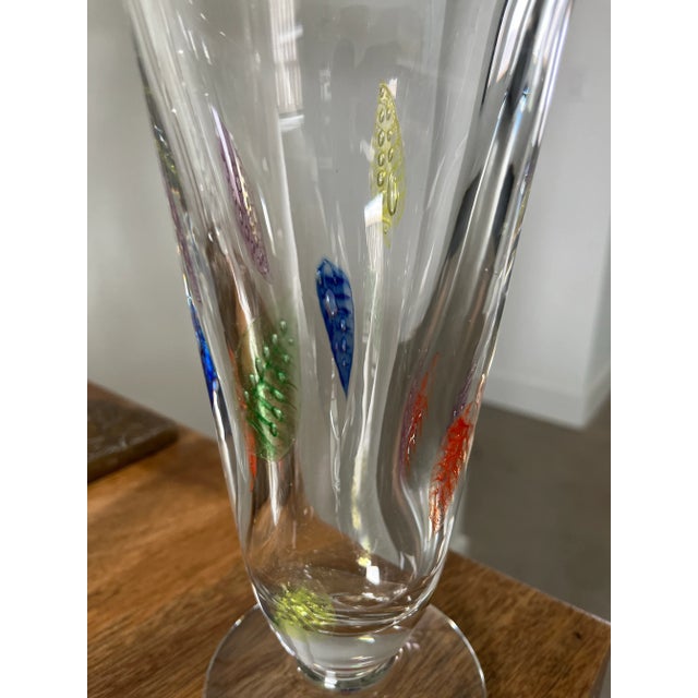 Dansk Late 20th Century Dansk Burchetta Bubble Leaf Glass Vase For Sale - Image 4 of 10