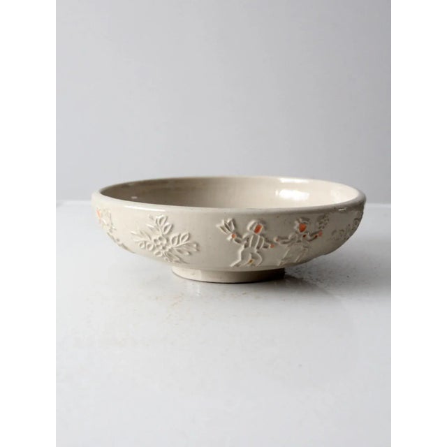 Contemporary Vintage Red Wing Pottery "Incised Peasant" Bowl For Sale - Image 3 of 10