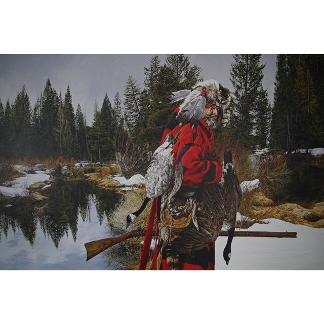 Signed and numbered limited edition print by Paul Calle (American, 1928 to 2010), titled Interrupted Journey. A mountain...