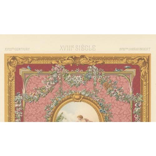 Blue Racinet, Floral Decorative Panel, 1873, Chromolithograph For Sale - Image 8 of 10