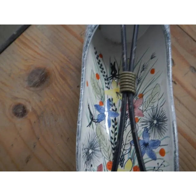 Black Ceramic Breadstick Holder from Rometti, 1950s For Sale - Image 8 of 10