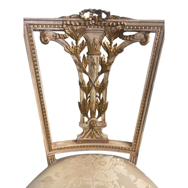 French David Michael Pair of French Side Chairs For Sale - Image 3 of 4