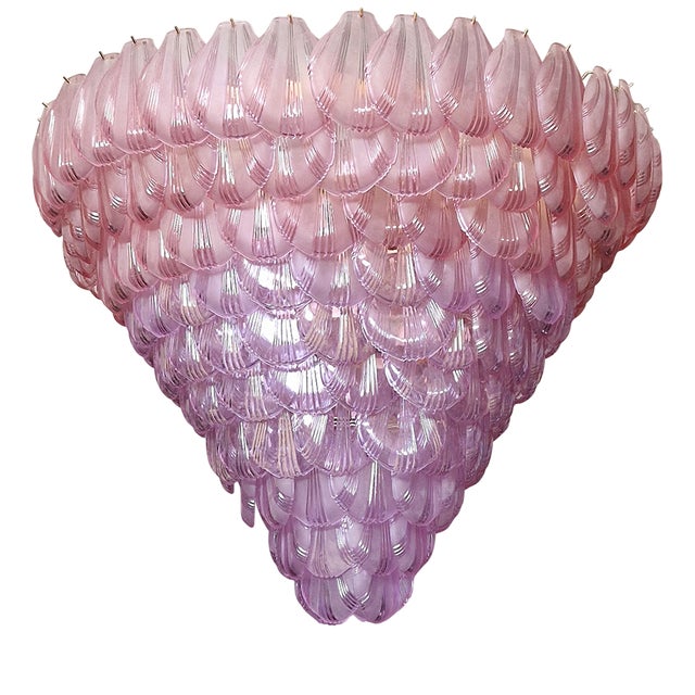 Amber Chandelier in Murano Glass, 1950s For Sale