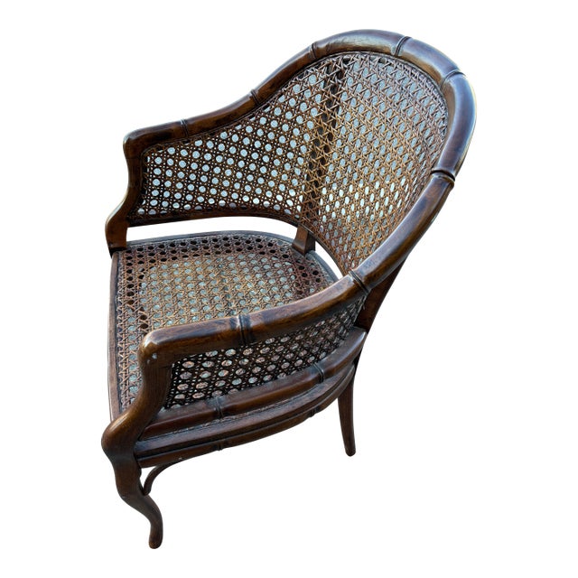 Mid 20th Century Faux Bamboo Chair For Sale