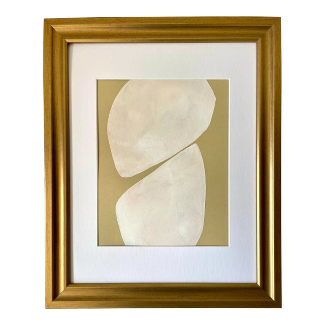 2024 "Il Premio" Abstract Minimalist Painting on Paper by Artist r.k. Red For Sale