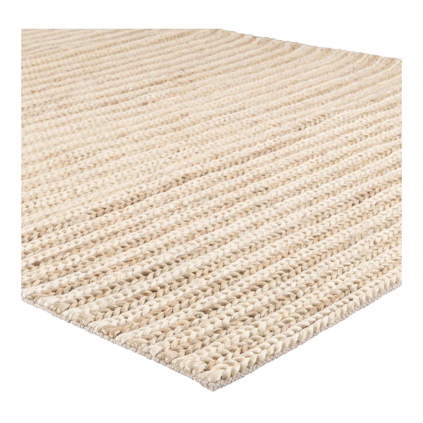 Part & Parcel Goods Jute Braid Rug, 10'x14', Natural Stripe | Chairish