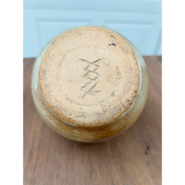 Tan Late 20th Century Studio Pottery Weedpot For Sale - Image 8 of 8