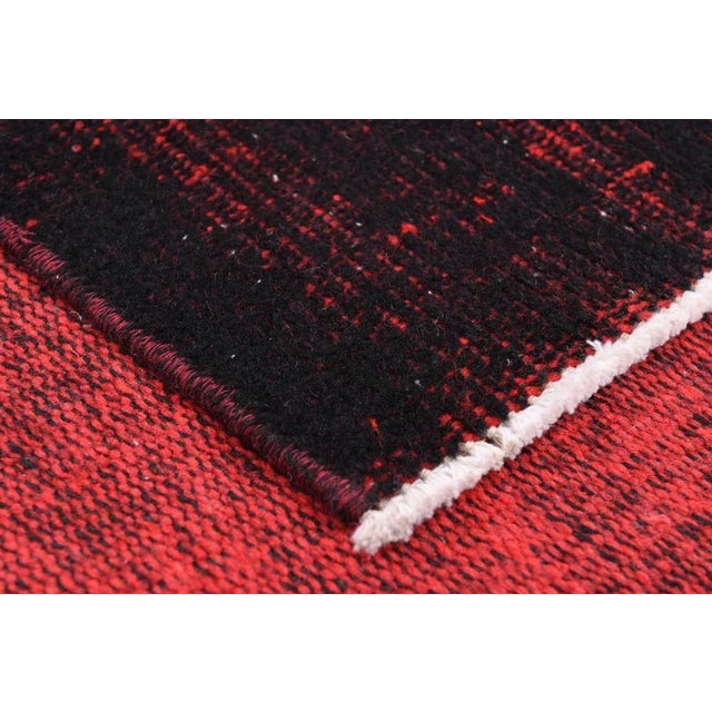Vintage Black & Red Rug For Sale - Image 14 of 18