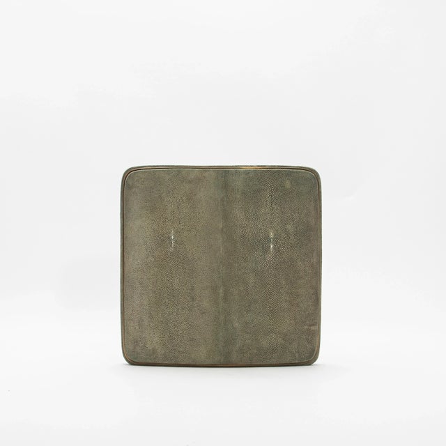 2020s Shagreen Vase With Brass Details by R&y Augousti For Sale - Image 5 of 9