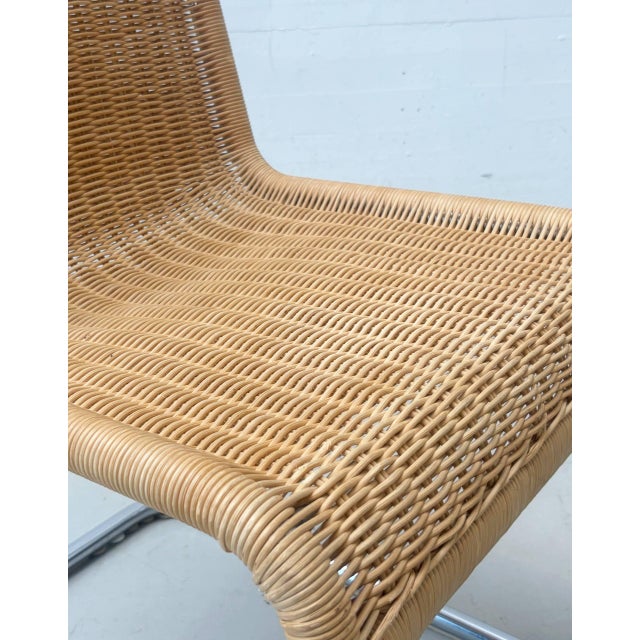 Cantilever Chair Set in Rattan and Chrome Frame by Anton Lorenz for Tecta, 1970s, Set of 6 For Sale - Image 13 of 17