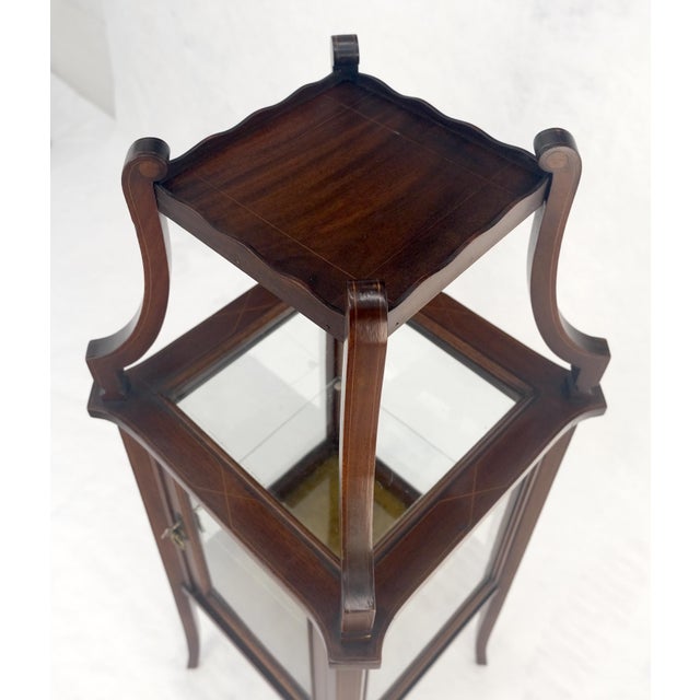 Victorian Victorian c1900s 360 Degree Center Vitrine Display Cabinet Showcase Clean! For Sale - Image 3 of 18