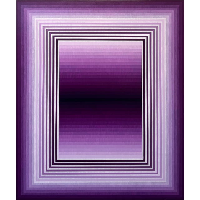 2020s Contemporary Abstract Acrylic on Canvas "Extended Light (Cobalt Violet)" by Andy Harwood For Sale - Image 5 of 5