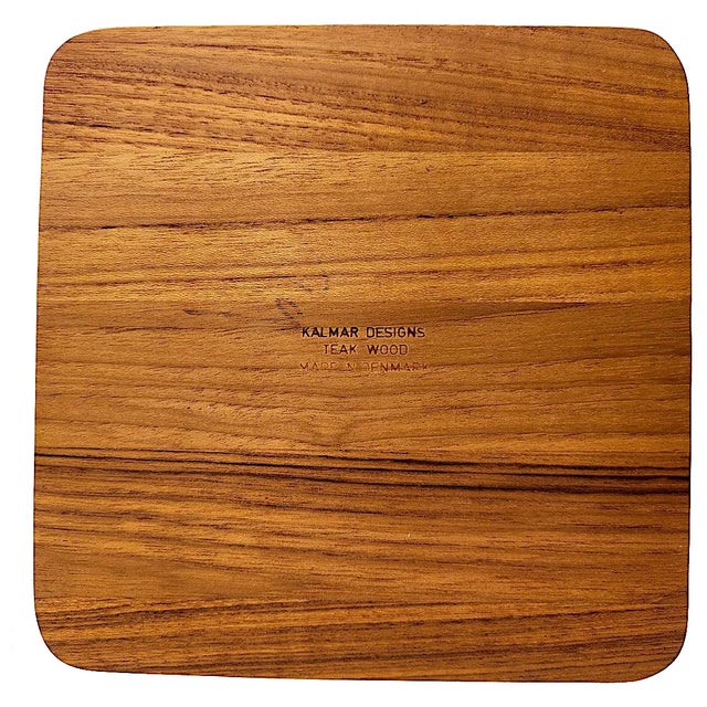 Kalmar 1960s Danish Teak Wood Small Cheese/Charcuterie Board For Sale - Image 4 of 10