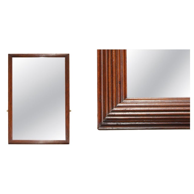 Large Antique English Victorian Wall-Mounted Mirror with Bevelled Hardwood Frame For Sale - Image 16 of 16