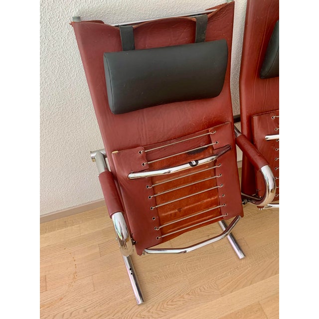 Bauhaus Cinema Series Chrome & Leather Armchair Bench Cinema by Pfalzberger, 1970s For Sale - Image 10 of 18