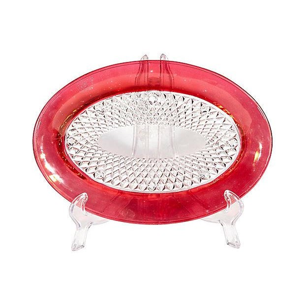 Ruby Glass Sugar & Creamer Serving Set Chairish