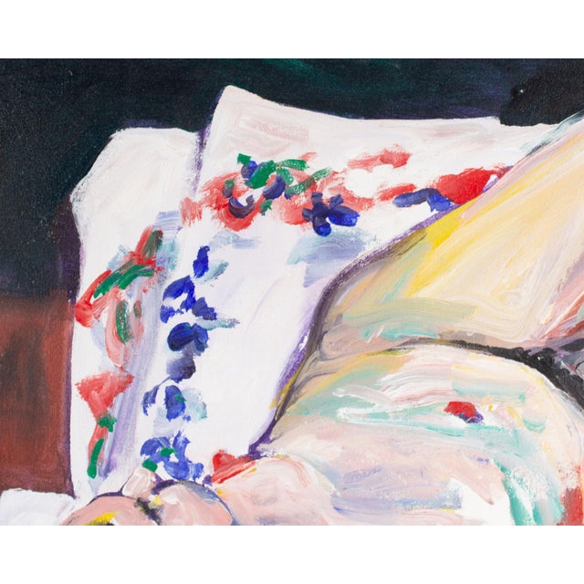 Abstract 1994 Acrylic on Canvas Nude Painting by Caroline Mecklin For Sale - Image 3 of 9