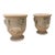 Pair of French Garden Pots From Anduze With Antiqued Patina, Mascarons and Swags For Sale