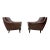 Pair of 1960’s Danish Leather Lounge Chairs For Sale