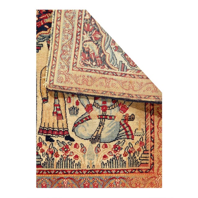 Traditional Pasargad DC Fine Handmade Antique Pictorial Rug For Sale - Image 3 of 3