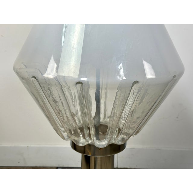 Metal Diamond Lamp in Murano Glass, Italy, 1970s For Sale - Image 7 of 14