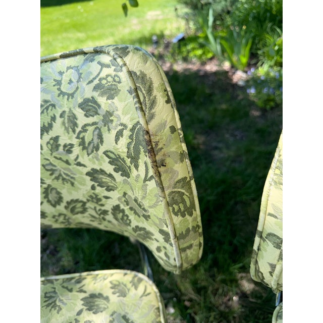 Set of 4 Vintage Brody Seating Company Chrome Dining Chairs With Original Floral Upholstery For Sale In Des Moines, IA - Image 6 of 10