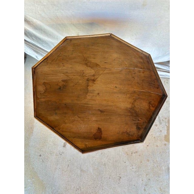 19th Century French Walnut Octagonal Side Table For Sale - Image 6 of 12