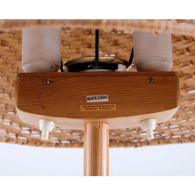 Brown Swedish Floor Lamp by Tranås Style Fixture, 1960s For Sale - Image 8 of 10