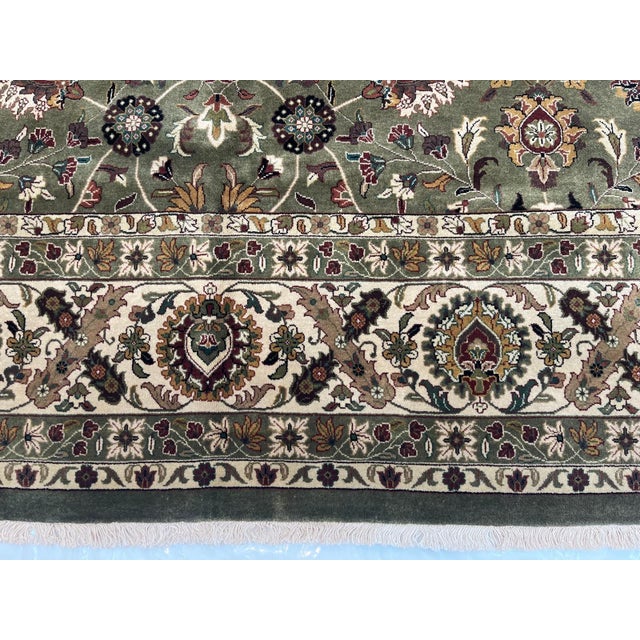 Indo Persian Tabriz , 102" X 14'2 For Sale In New York - Image 6 of 9