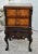 Antique (1920's) Stand/Nightstand has a Jacobean Style. The Chest has Three Drawers. Two Banded Inlaid Satinwood Drawers...