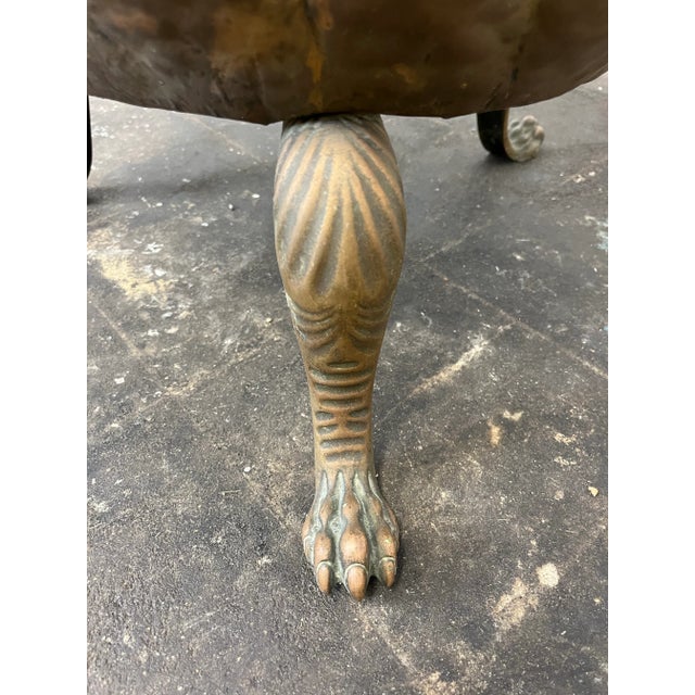 Brass Cachepot Table Lions Feet For Sale In New York - Image 6 of 7