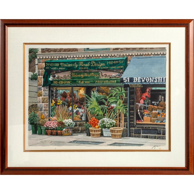 1980s University Floral Design, Painting For Sale - Image 5 of 5